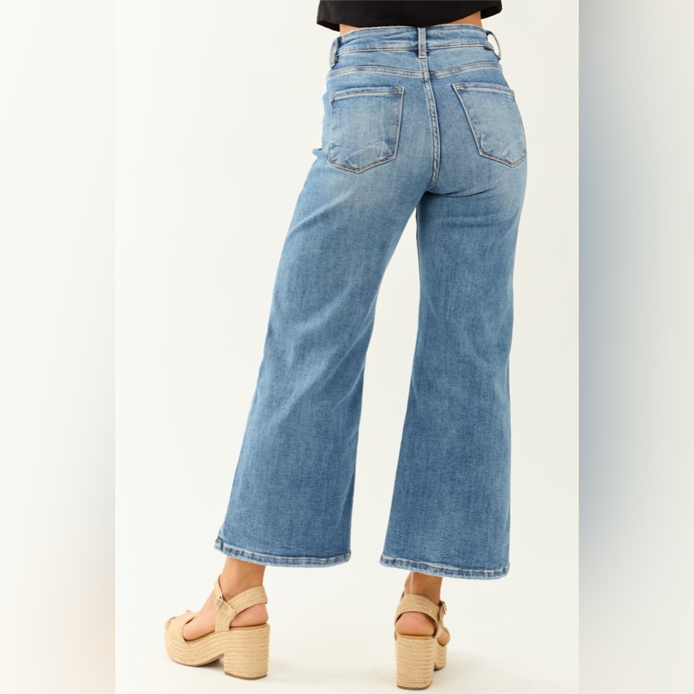 ‼️NWT RISEN CROPPED WIDE LEG JEANS